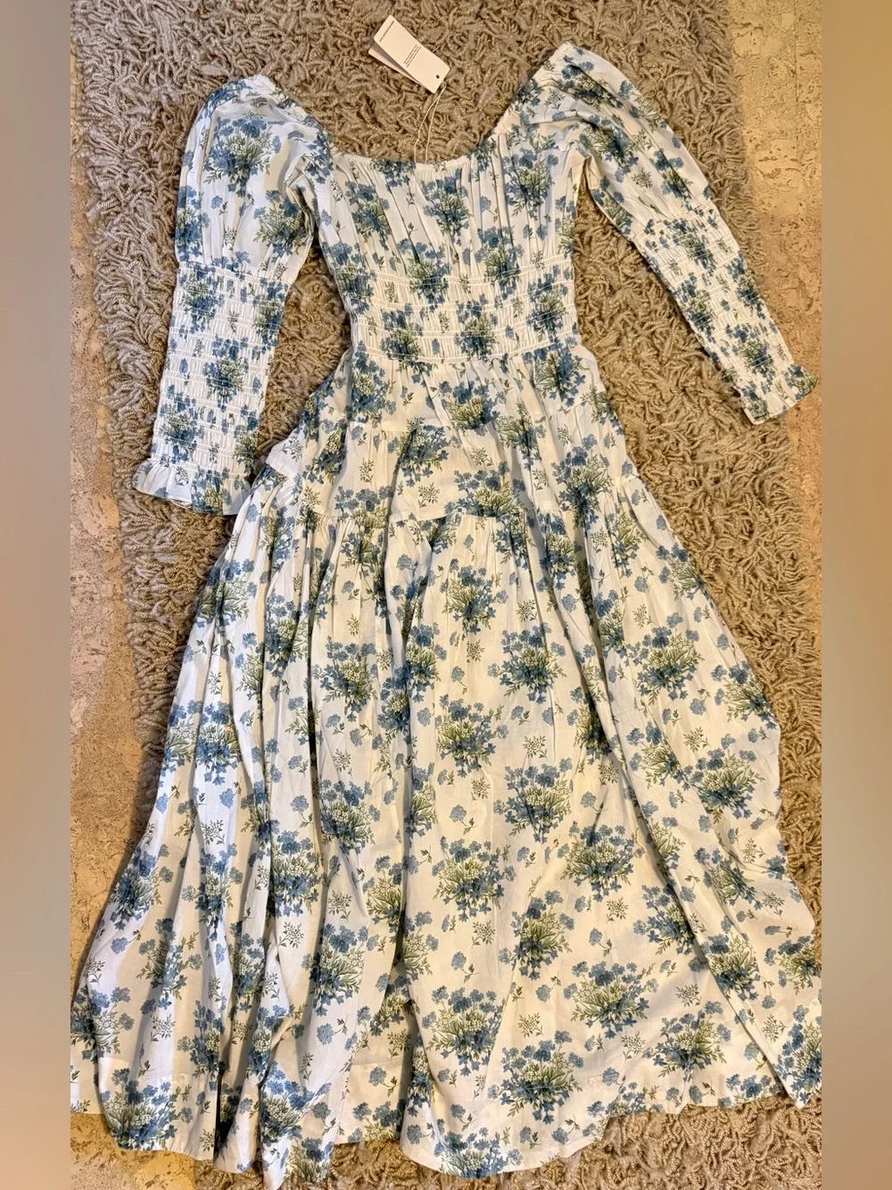 Doen Seraphina Floral Dress - CREME LANTANA FLORAL - Picture 4 of 7